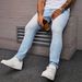Men's Slim Fit Denim Jeans Street Hip Hop Style Washed Skinny Jeans For Summer, Classic Blue & Black Tones_mkmklike.com