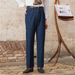 Men's Clothing British Autumn High Waisted Straight Leg Jeans For Men Washed High End Stylish Versatile Trousers_mkmklike.com