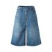 American Plaid Patchwork Design Jeans Style For Men And Women Retro Loose Silhouette Flowy Casual Pants_mkmklike.com