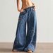 High Waist Flared Jeans for Women Retro Washed Butterfly Detail European American Style Cross Border Wholesale Foreign Trade Hot Item_mkmklike.com