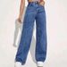 High-Waisted Straight-Leg Jeans For Women - Stretch Denim, Relaxed Fit, Vintage Wash (XS-7XL)_mkmklike.com