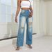 Women's Clothing New Retro High Waist Straight Pants_mkmklike.com