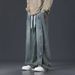 Men's Clothing 3D Cut Silicone Striped Men's Jeans, Trendy Brand, Loose Straight Leg Wide Leg Jeans._mkmklike.com
