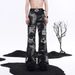 Men's Clothing Men's Flared Jeans High Street Retro Loose Ripped Wide Leg Long Pants Style Summer For Formal & Casual_mkmklike.com