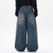 Men's Clothing American High Street Wide Leg Curved Jeans Men's Washed Wide Leg Distressed Banana Pants Straight Leg Pants_mkmklike.com
