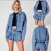 Women's Clothing Workwear Style Denim Jacket Women's High Waist Loose Slim Short Suit Women_mkmklike.com