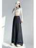K Cowboy Wide Leg Pants For Women, Drawstring Elastic Waistband For Slimming, Loose And Lazy Casual Straight Leg Floor Pants_mkmklike.com