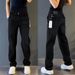 Men's Clothing Men's Smoky Gray Washed Retro Straight Leg Jeans Style High Street Loose Fit Slimming Casual Slightly Flared Trousers_mkmklike.com