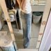 Summer American Retro Washed Blue Distressed Curved Knife Jeans Women's Loose Fit Slimming Straight Leg Wide Leg Floor Length Pants_mkmklike.com