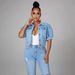 New Denim Jacket Short Sleeve Puff Sleeve Jacket Women_mkmklike.com