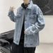 Loom Men's Denim Loose Fit High-End Style Cool European American High Street Hip-Hop Spring And Autumn Ripped Jacket_mkmklike.com