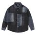 Cross-Border American Heavyweight Washed Vintage Spring Patchwork Color-Block Long Sleeve Shirt Men's Denim Jacket_mkmklike.com