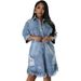 Summer Women's Short Sleeve Denim Jacket Lightweight Trendy Casual Loose Fit Hong Kong Japanese Style Niche Design_mkmklike.com