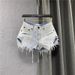 K Women's New Trendy Ripped Denim Shorts Casual Fashion Wide-leg A-Line Hot Pants_mkmklike.com