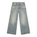 Men's Clothing Men's American Vintage Cleanfit Washed Jeans – Light Blue Relaxed Fit, Mid-Rise (XS-XL)_mkmklike.com
