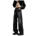 Irregular And Gradual Change Of Color Washed Jeans Men's American High Street Vibe Trendy Brand Tall Thin Straight-leg Pants_mkmklike.com