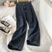 Women's Clothing Slim Straight High Waist Jeans For Women Niche Design Loose And Thin Hong Kong Style Spring And Autumn_mkmklike.com