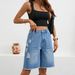 European And American Cross-border Foreign Trade Independent Site Ripped Denim Shorts, Fashion Frayed Tassel_mkmklike.com