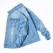 Loom 2025 New Slim Fit Jacket Spring Autumn European And American Simple Light Blue Stylish Men's Denim Coat Trendy_mkmklike.com