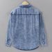 Autumn Casual Long Sleeved Denim Shirt, Men's Trendy Versatile Retro Pure Cotton Workwear Shirt, Men's Outerwear Top_mkmklike.com