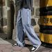 Fashion Men's Solid Color Draping Jeans Loose Straight Korean Vintage High Street Hip-hop Y2K Casual Daily Pull Wide Leg 2025_mkmklike.com