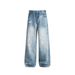 Streetwear Splatter Paint Jeans – Relaxed Straight-Leg Distressed Denim Pants For Men (S-XXXL, Washed Blue, Graffiti-Inspired Urban Style)_mkmklike.com