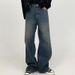 Nordmann Washed Vintage Jeans Men Straight New Casual Pants American High Street Trend Loose Long Trousers_mkmklike.com
