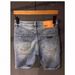 Men's Denim Shorts Summer Thin 2025 New Retro Nostalgic Korean Version Trendy Brand Loose Straight Five-point Medium Pants_mkmklike.com