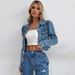 K Women's Fashion Collar Denim New Jacket_mkmklike.com