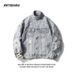 Pulse Pulse Men's Denim Loose Fit High-End Stylish Hip-Hop High Street Spring Autumn Ripped Jacket_mkmklike.com