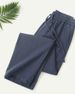 New 2026Men's Cotton Linen Casual Pants Comfortable Straight Leg Drawstring Waist Plus Size Loose Fit S-4XL_mkmklike.com