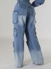 K Workwear Trousers; Vintage Denim Overalls; Multi-pocket Wide-leg Pants._mkmklike.com