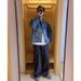 Deconstructing Retro Blue Workwear Denim Jacket Short Baseball Jacket_mkmklike.com