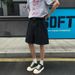 American Retro Solid Color Versatile Men's Summer Shorts, Pure Cotton, Comfortable, Trendy, Stylish, Loose, Casual,_mkmklike.com