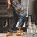 American Heavy Tooling Pants Men's Loose Straight Large Size New Retro And Old Jeans_mkmklike.com