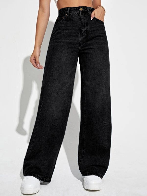 K New Denim Jeans For Women, Loose Straight Leg Pants_mkmklike.com