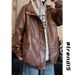 Black PU Leather Jacket For Men, Spring And Autumn, Stylish Cleanfit Short Baseball American Style Motorcycle Jacket,_mkmklike.com