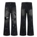Men's Slightly Flared Jeans – High Street Wide Leg Trousers With Straight Fit (Black/Blue, S-XXXL)_mkmklike.com