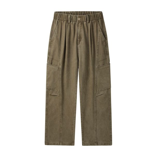 Heavyweight Washed Denim Jeans For Men – Straight Leg Workwear Pants | Relaxed Fit With Vintage Fade_mkmklike.com