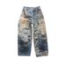 High Street Distressed Vintage Graffiti Jeans - 3D Printed Streetwear Wide Leg Pants For Women | Summer Fashion | Comfortable Cotton Denim | S-XXXL_mkmklike.com