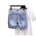 Summer Fashion Trendy Blue Denim Shorts For Men Casual Style Slim Fit Korean Version Ripped Pockets Summer Lightweight Trousers_mkmklike.com