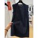 ELLE Slimming And Youthful Sleeveless Denim With Flutter Sleeves For Women, Light Summer Dress_mkmklike.com