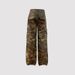 Men's Camo Workwear Jeans - Oversized Military Denim Pants With Distressed Details (Camo, S-XXL)_mkmklike.com