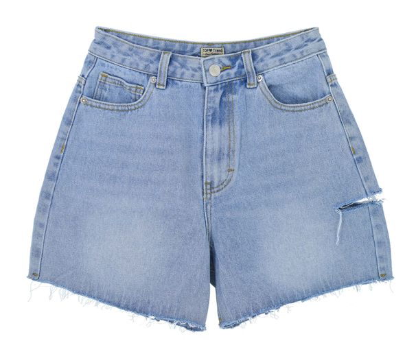Women's Clothing Summer High Waist Loose Casual Straight Denim Shorts Chic Street Riding Shorts With Ripped Sides_mkmklike.com