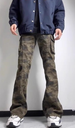 Mid-High Waist Camouflage Cargo For Men, Trendy Brand, Stylish Streetwear Jeans, Flared Straight Pants_mkmklike.com