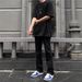 Nordmann Black Straight-Leg Jean For Men Slim Fit American High Street Style Slightly Flared Scimitar Veratile Caual Long_mkmklike.com