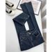 Blue Grey Flared Jeans For Women - High Waist Stretch Bootcut Pants With Button Detail Fashion Trends_mkmklike.com
