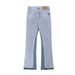 Men's Clothing Style Minimalist Distressed Retro Color-Block Denim Jeans Loose Fitting Washed And Faded Slightly Flared Street Style Jeans_mkmklike.com