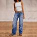 Women's Clothing High-Waisted Wide Leg Jeans Washed Gradient Retro Loose Fit Casual Denim Spring/Autumn Wear_mkmklike.com
