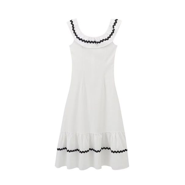 Women's clothing new fashion slim simple splicing sleeveless dress_mkmklike.com